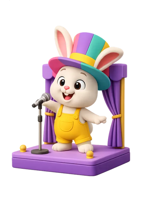 Mascota Noah's Wonderland en el escenario