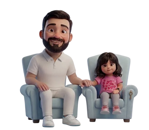 Papá de Noah con su hija
